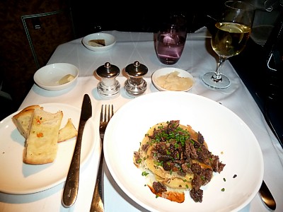 British Airways First Class Food ORD-LHR Nov 2011