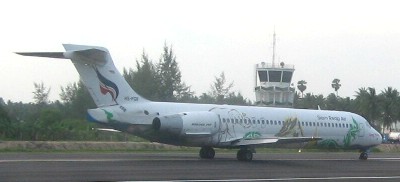 Bangkok Airways Boeing 717 at Koh Samui USM Oct 2004