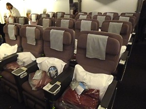 Qantas premium economy seat Boeing 747 June 2011